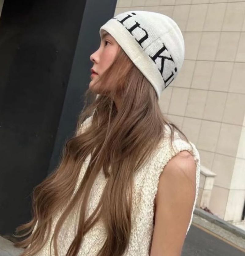 พร้อมส่ง/แท้ MATIN KIM LOGO JACQUARD BEANIE 