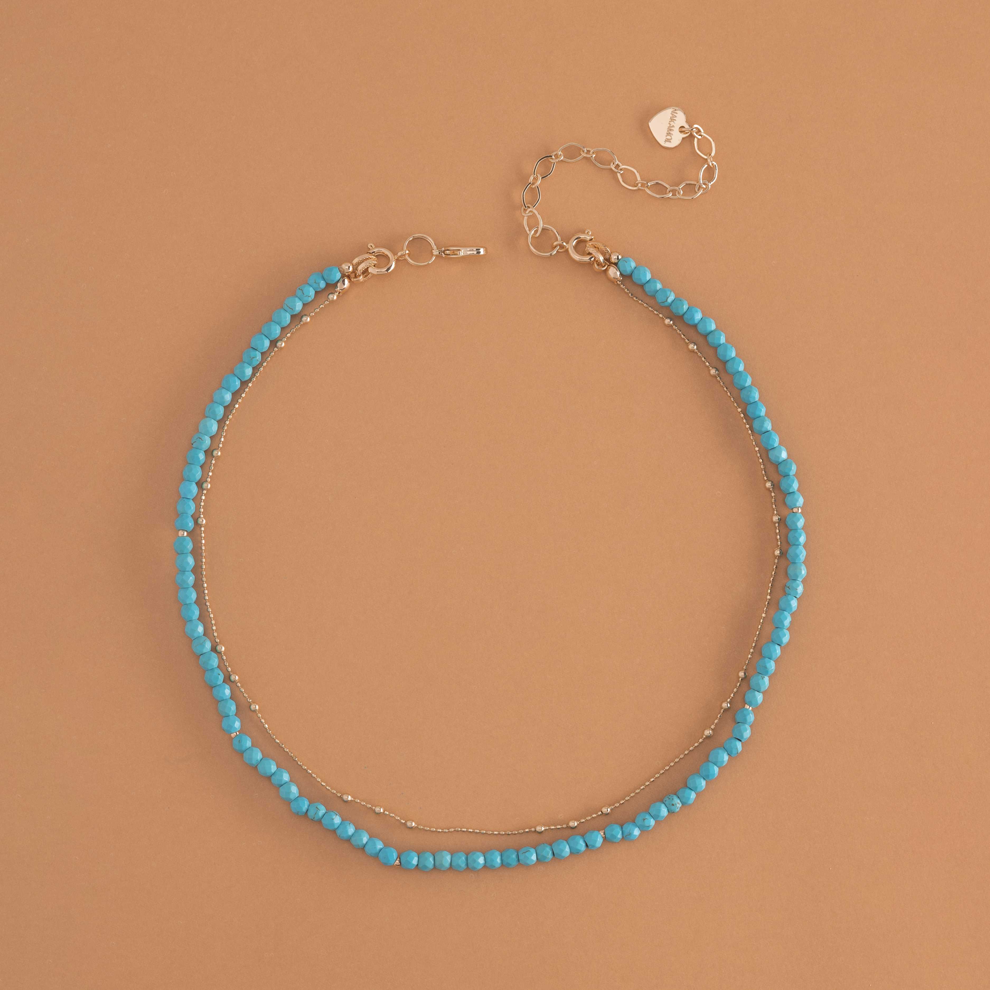 LUCKY CHARM NECKLACE  TURQUOISE