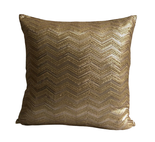 Cushion cover, Zig Zag Sequin, Gold  #34