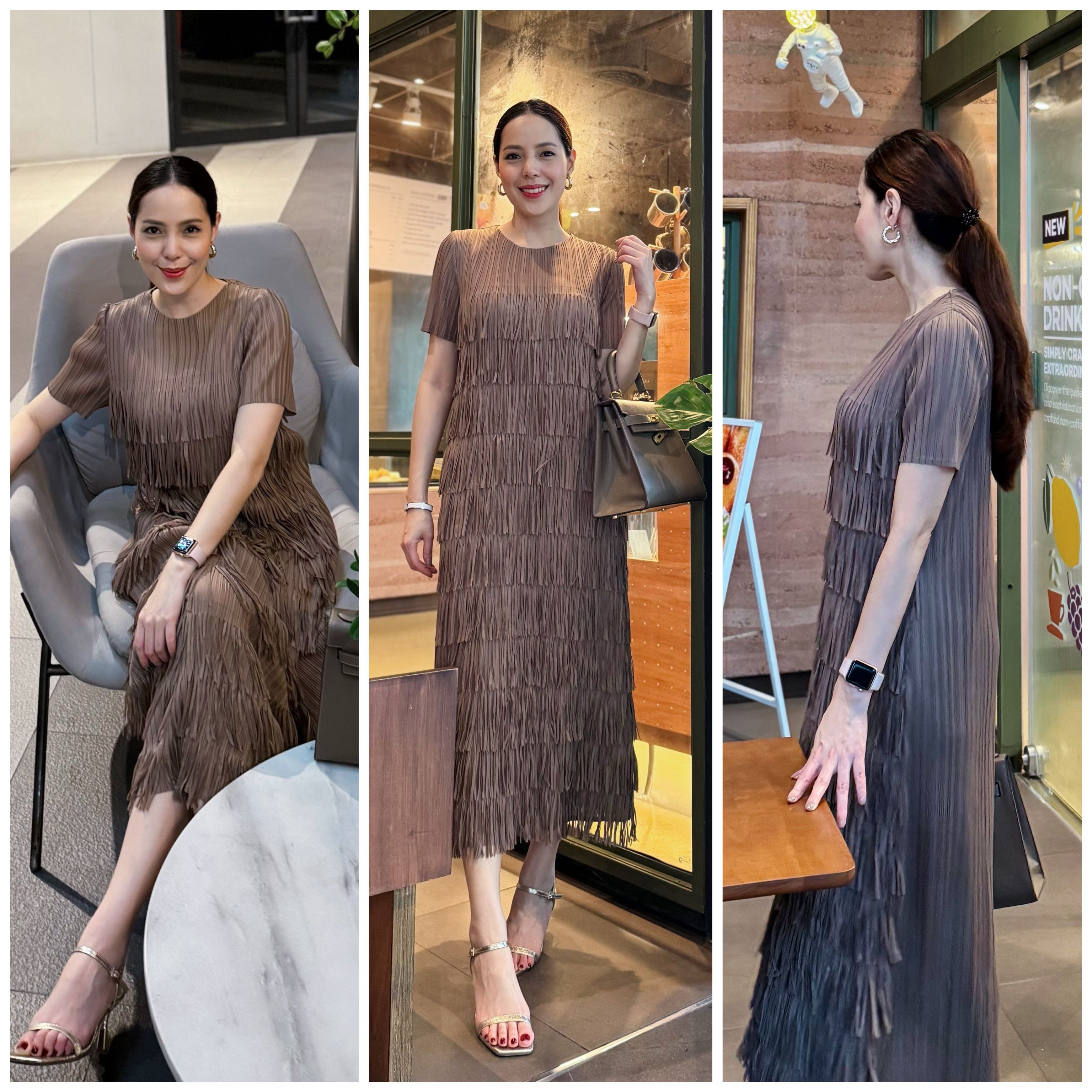 Camila pleated  🤎 brown color 🤎