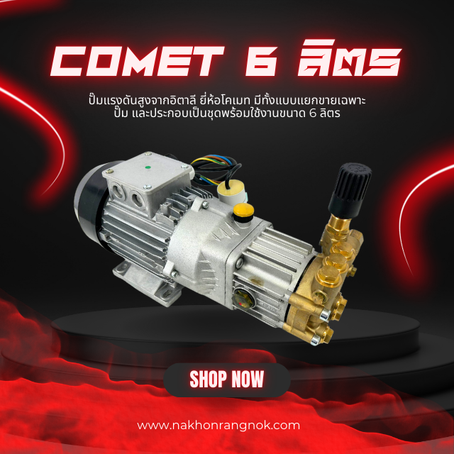 Comet ปั๊มแรงดันสูง  6 ลิตร