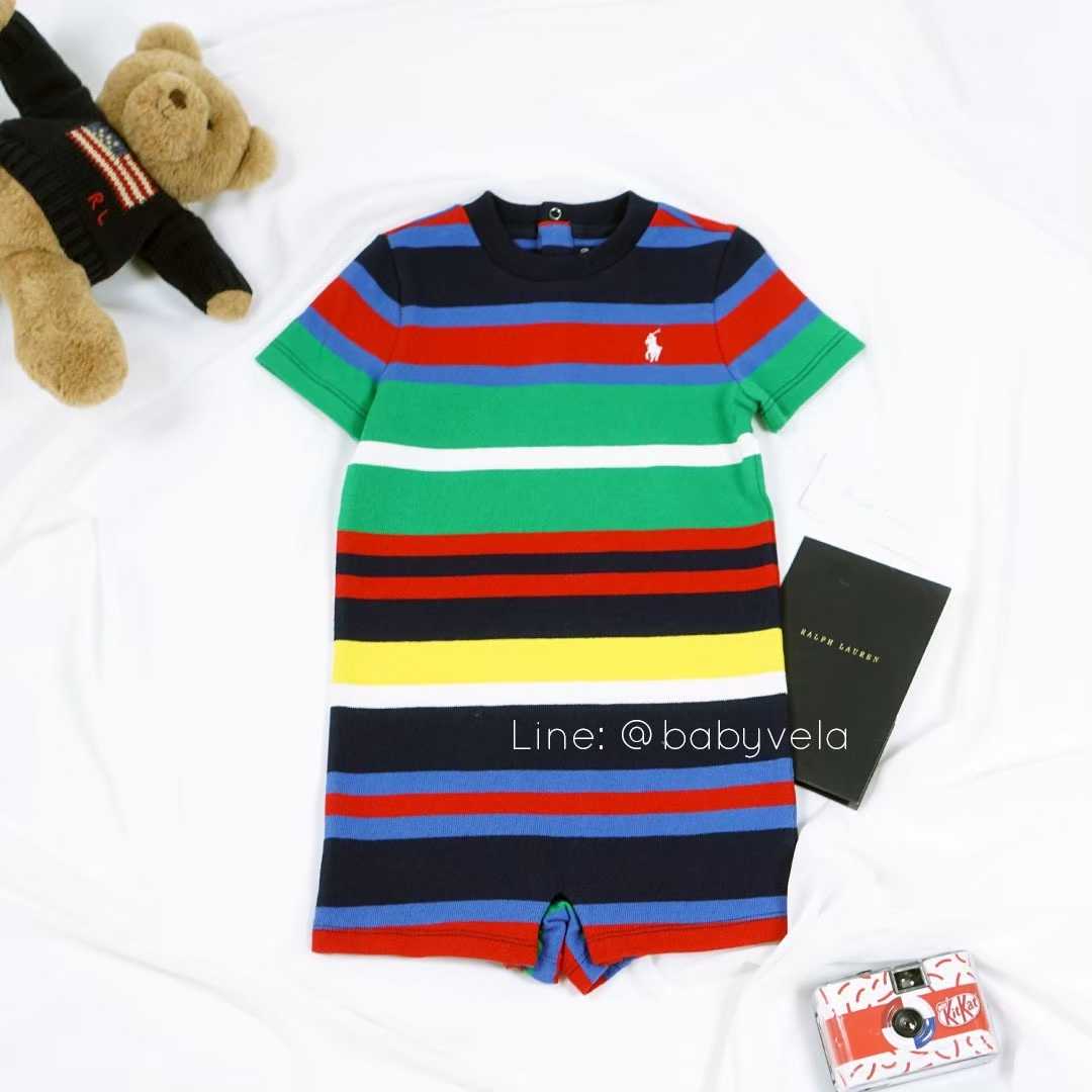 Striped Cotton Jersey Shortall (Newport Navy Multi)
