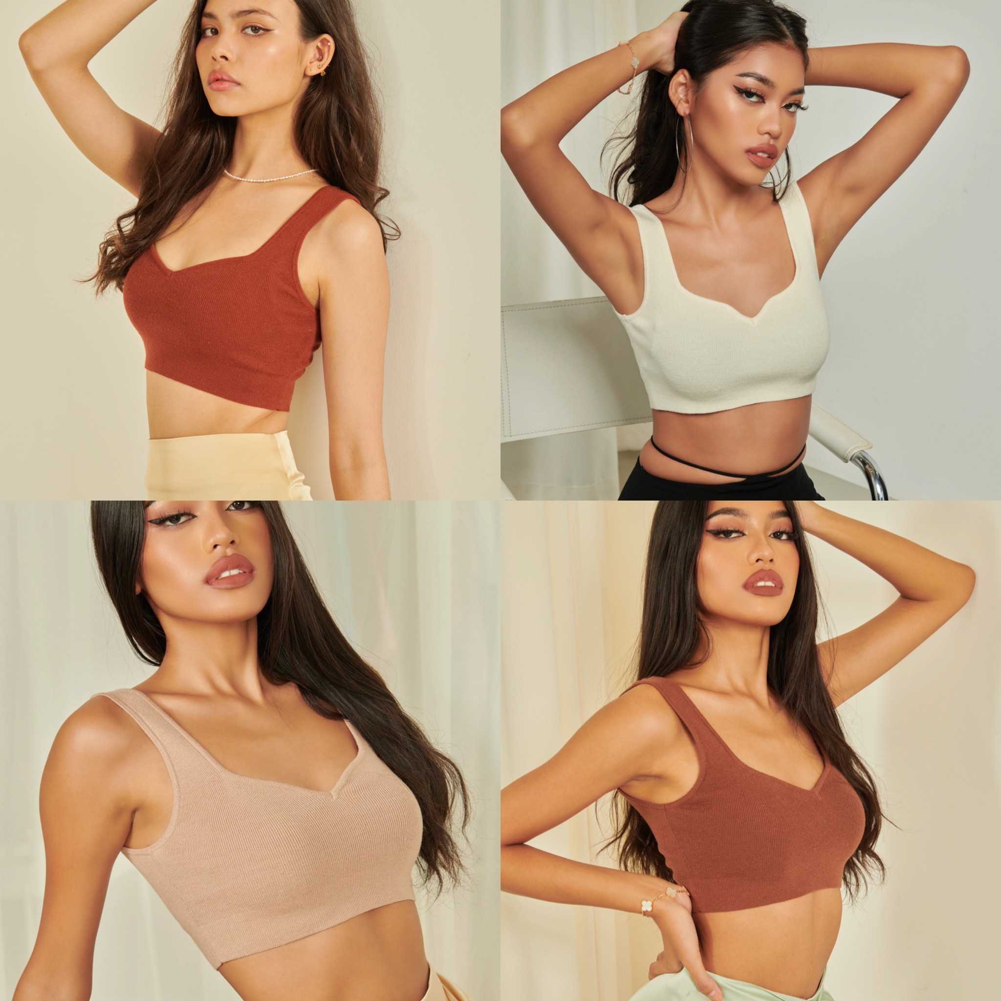 CURVF Lili Basic Knit Crop Top