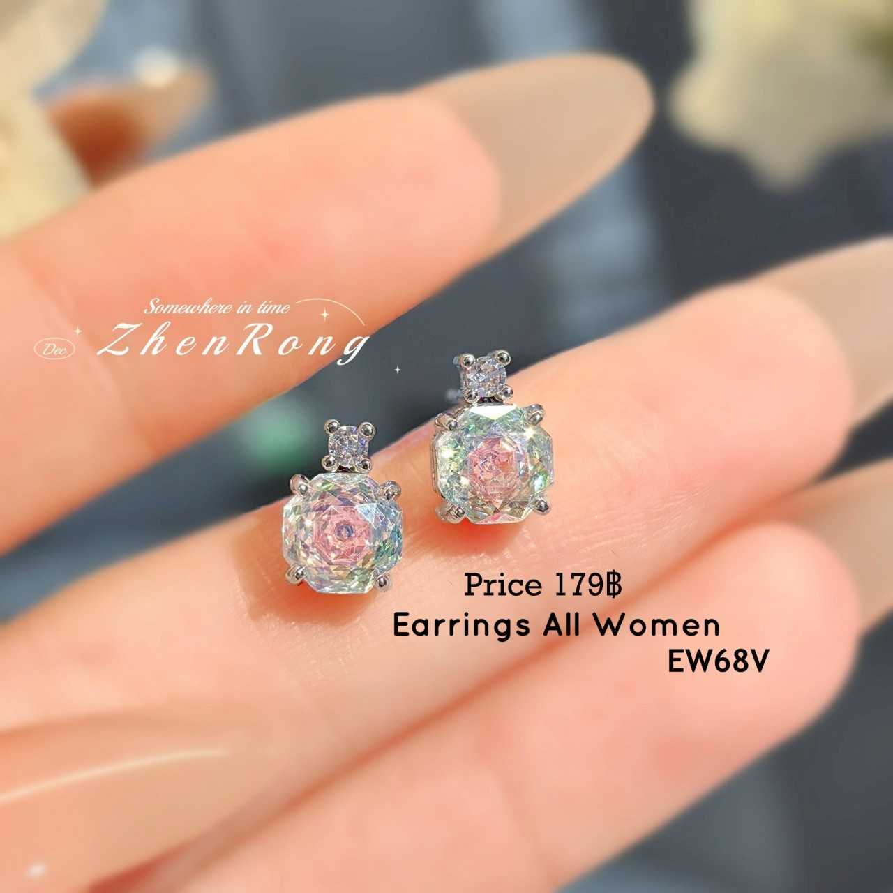 EW68V ต่างหูเล็กๆๆน่ารัก  เงิน 925