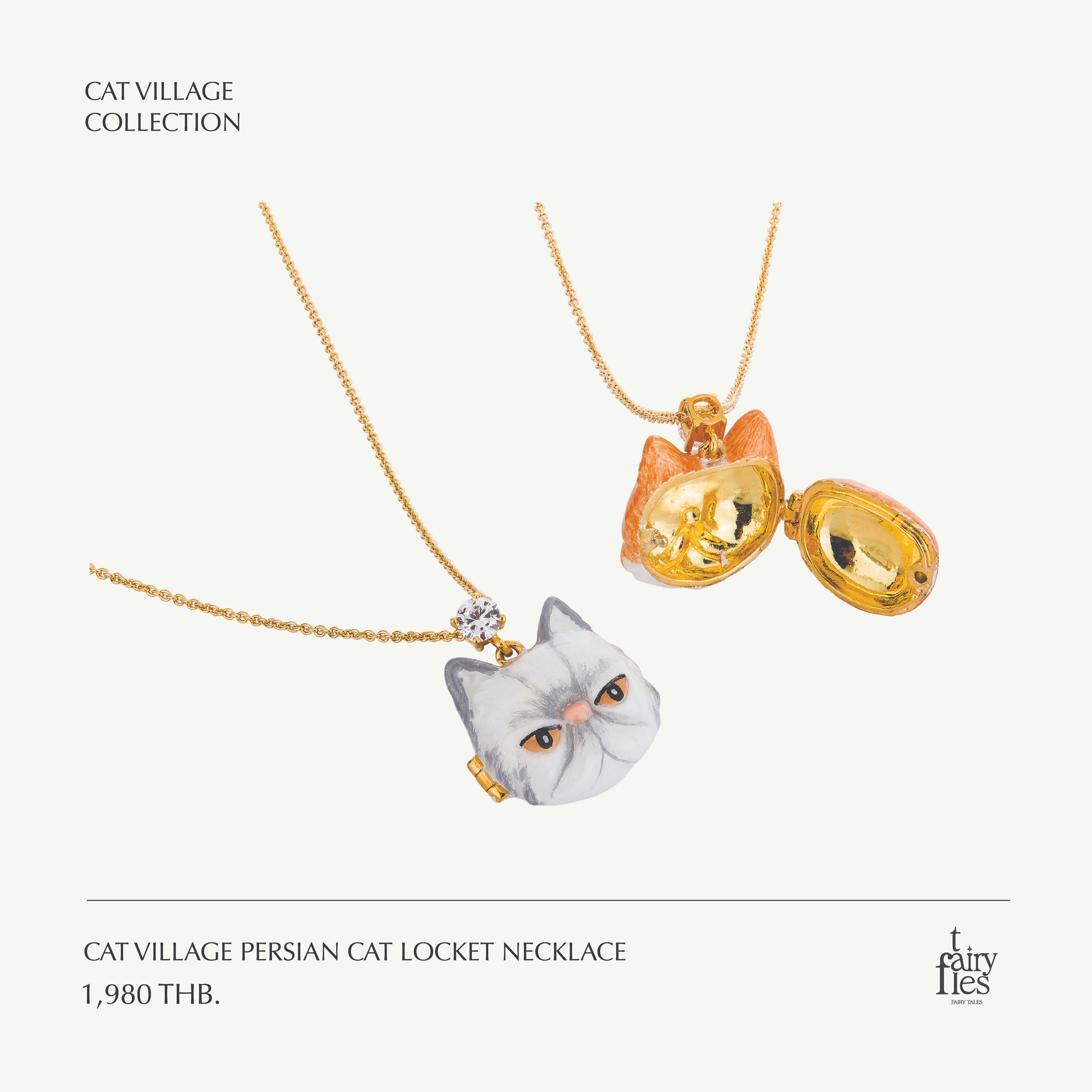 Cat Locket Necklace/ สร้อยคอล็อกเก็ต