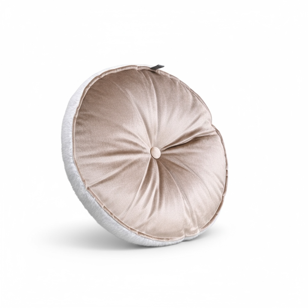 เบาะรองนั่งกลม 17 นิ้ว ผ้าสักกะหลาด นิ่มสบาย