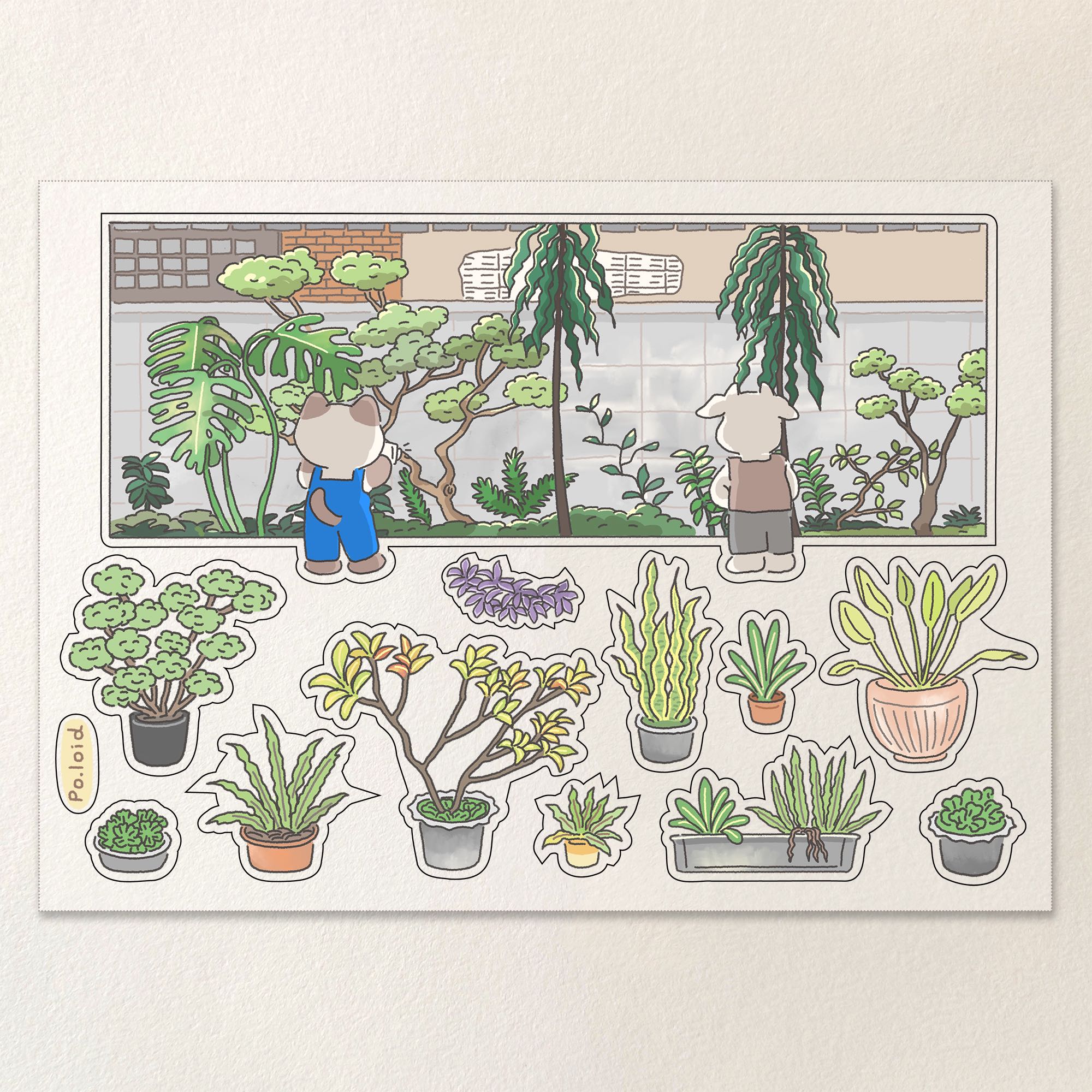 Neighbor greenery sticker (A Neighborhood Story collection)