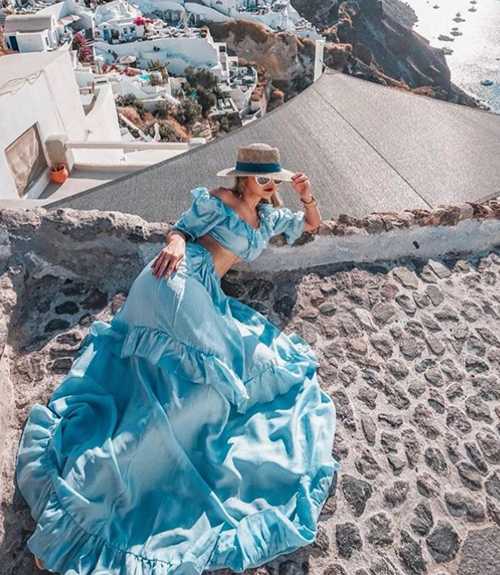 SANTORINI SET สีฟ้า Freesize / tinyystyle