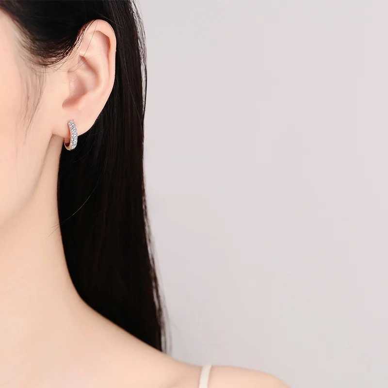 full diamond hoops earrings