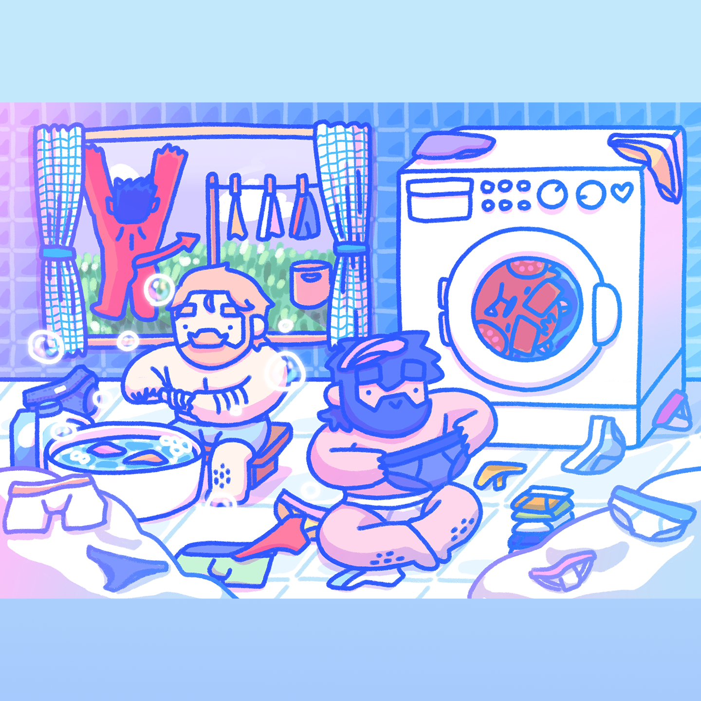 Laundry day Postcard
