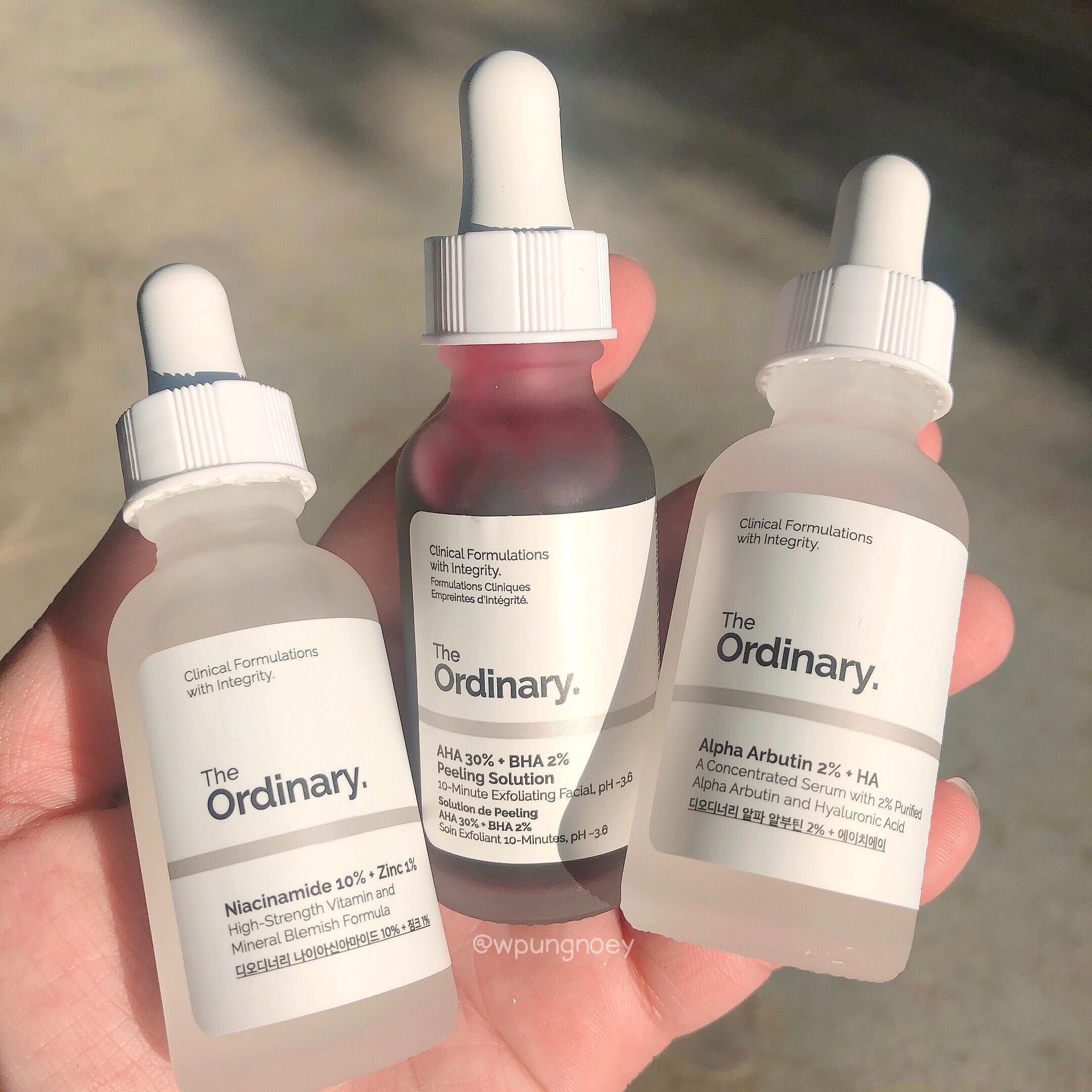 (ส่งฟรี) The Ordinary Zinc + Aha + Arbutin