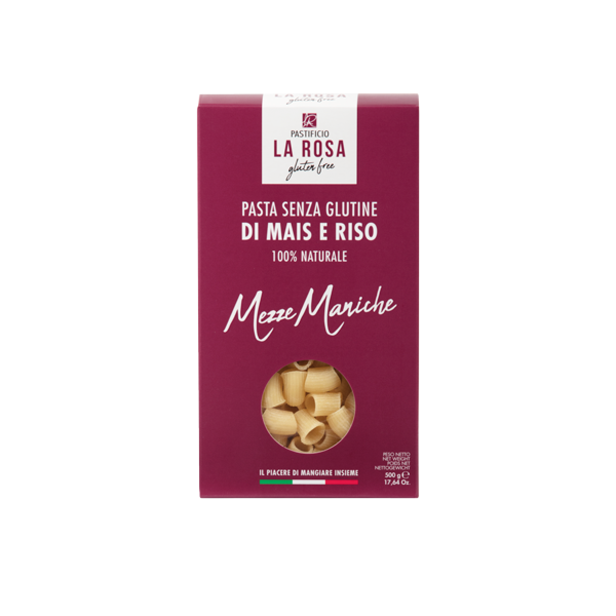 Mezze Maniche Gluten Free La Rosa - 500gr