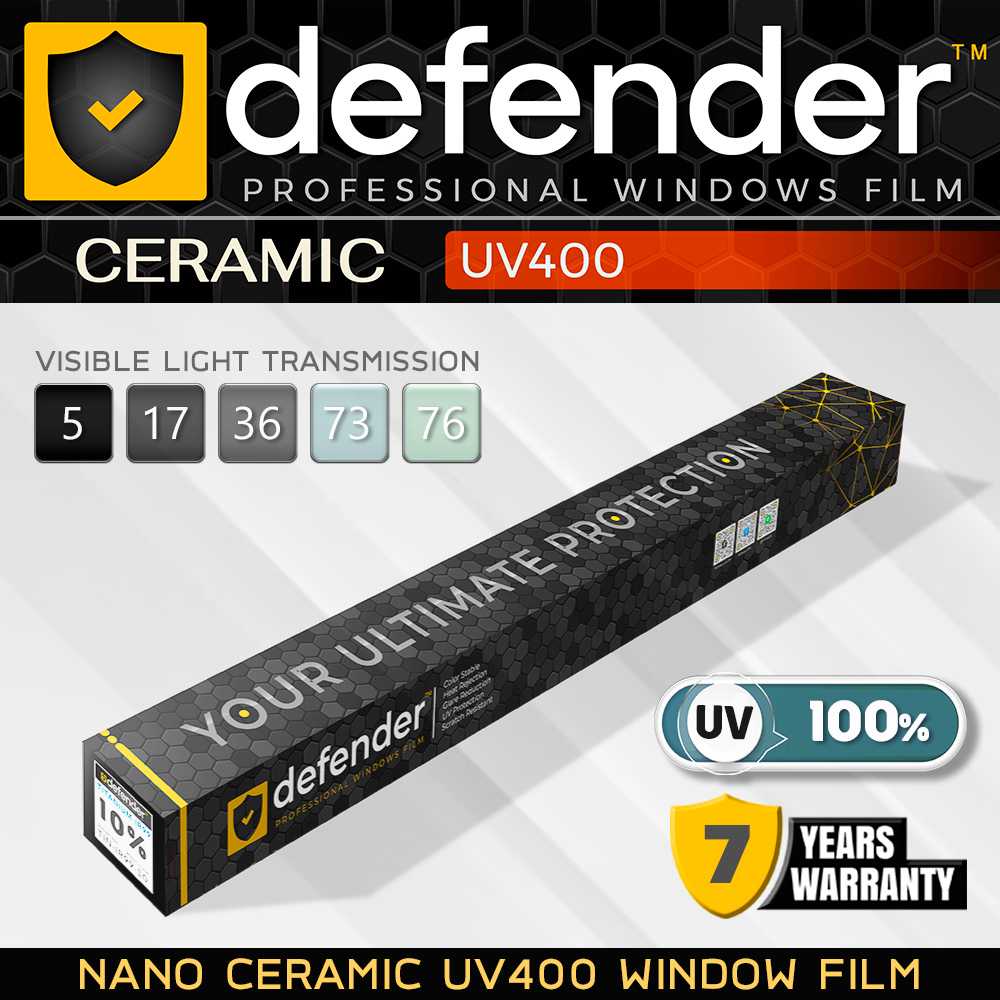 UV400 Ceramic Nano Window Film DEFENDER