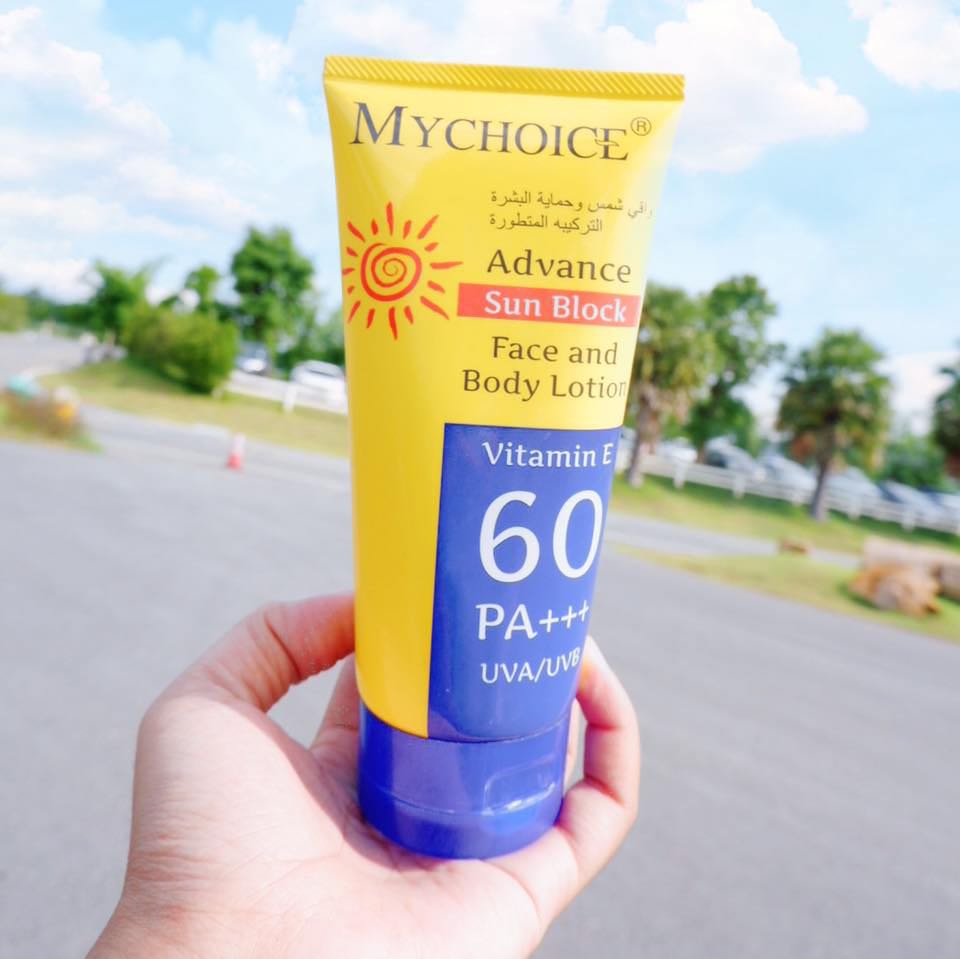 MYCHOICE Advance Sun Block SPF 60 PA+++ 150g กันแดดมายช้อยส์ ครีมกันแดดสำหรับผิวหน้าและผิวกาย