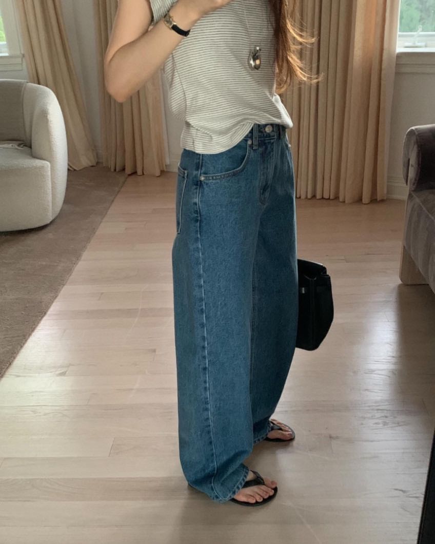 Ounce Nia Dark Blue Denim  (Korea Authentic Brand 🇰🇷 แบรนด์เกาหลีแท้ สั่งตรงจากเกาหลี Pre-order 7-