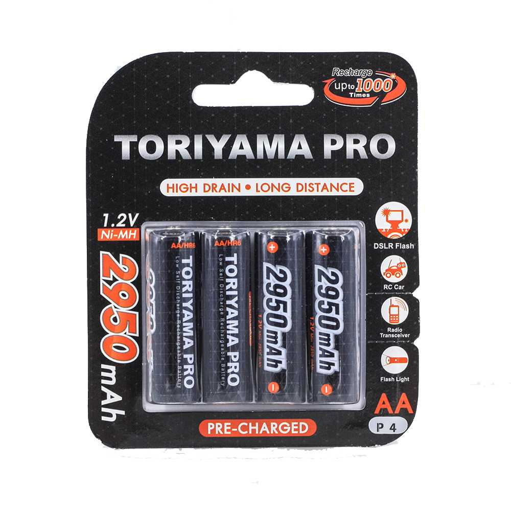 ถ่านชาร์จ Toriyama AA 2950mAh (Ni-Mh) P4