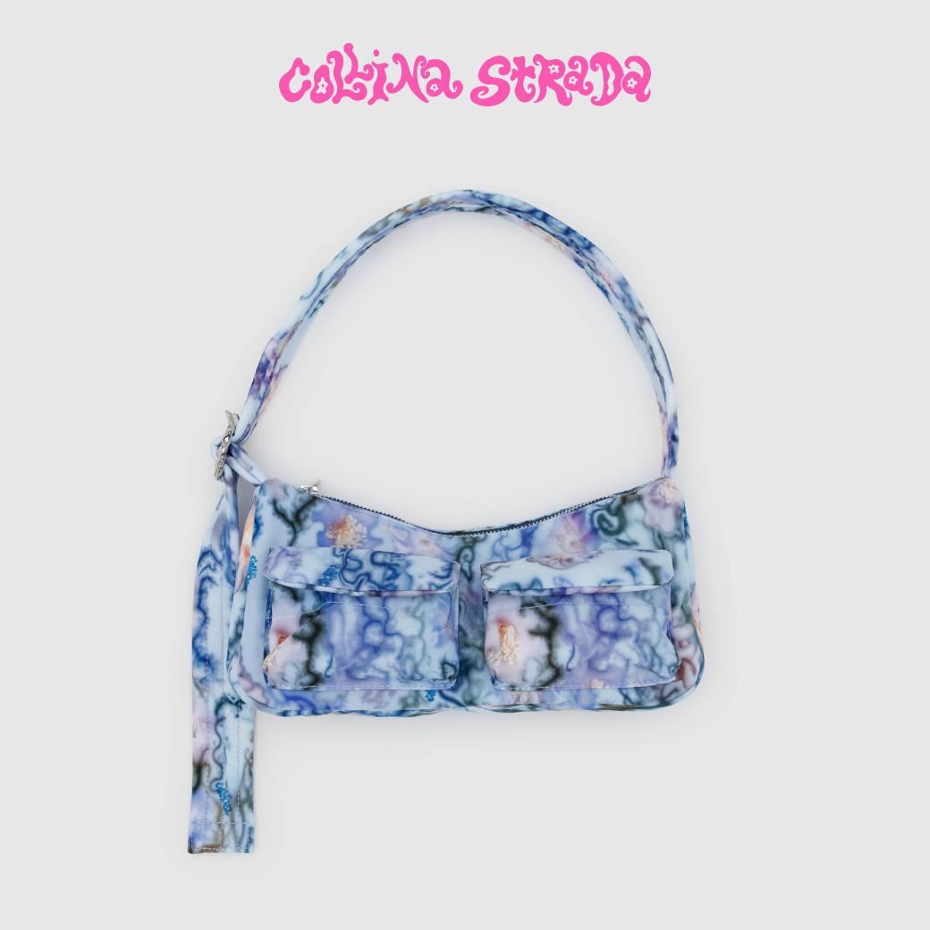 BAGGU Cargo Shoulder Bag - Blue Thorns