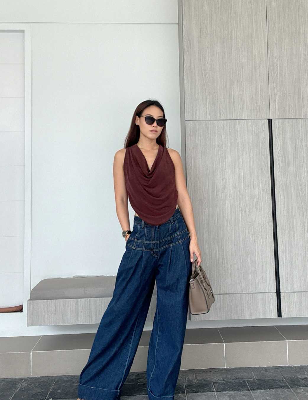 6252 Jeans กางเกงยีนส์ขายาวทรงแบคกี้ขากระบอกใหญ่
