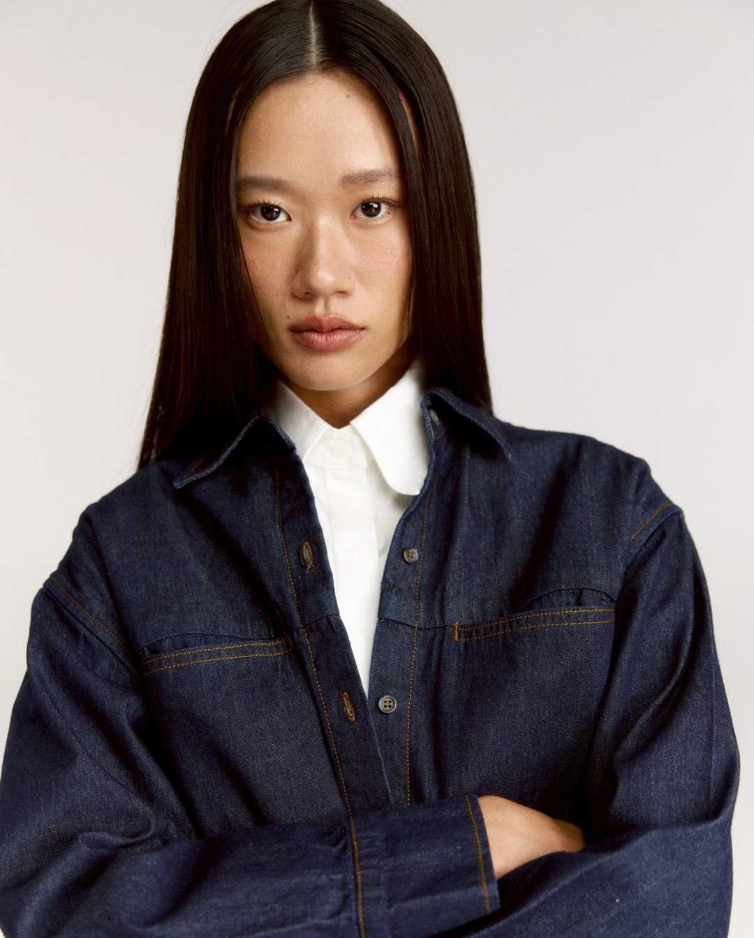 AIMER - Denim Shirt Dress