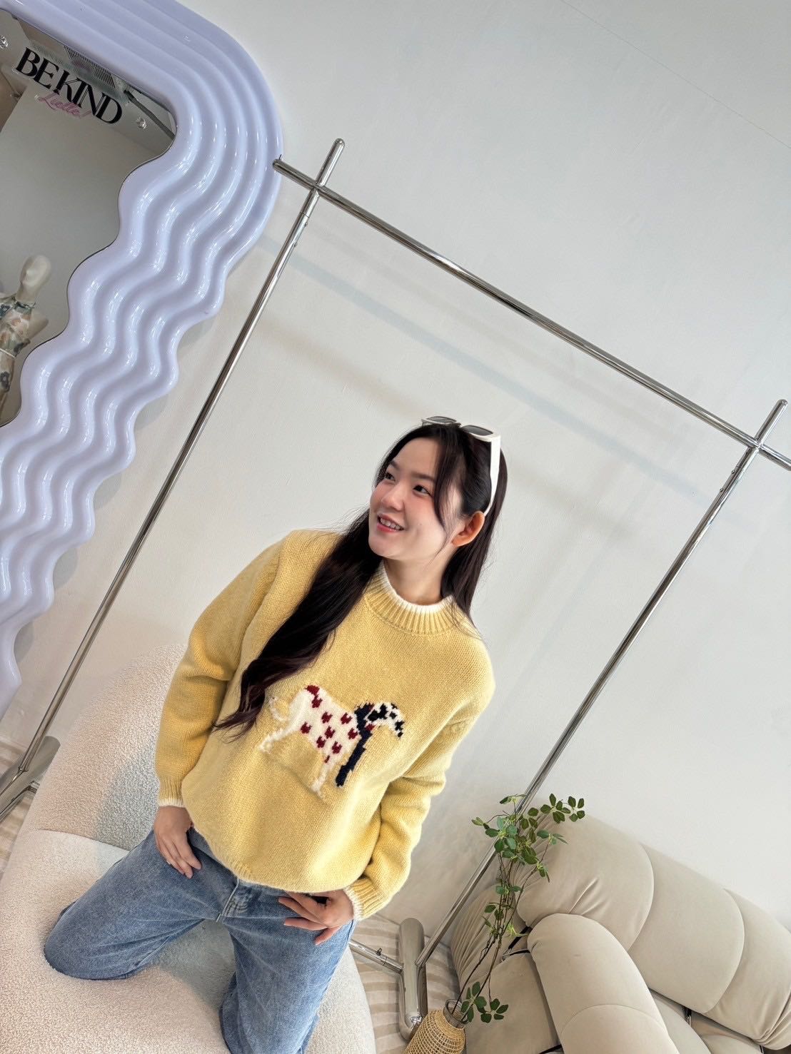 M105 : Yellow Cozy Sweater