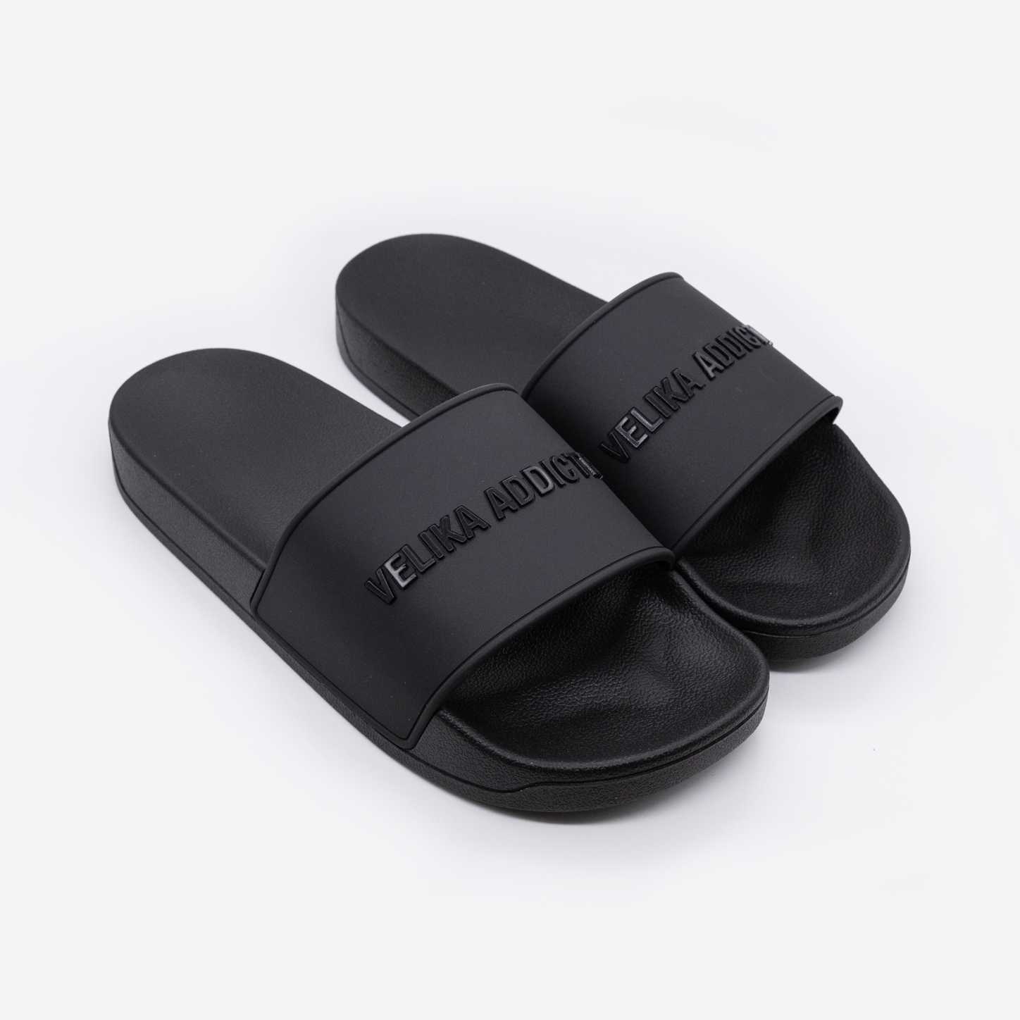 Velika Logo Slide Sandals [Triple Black]