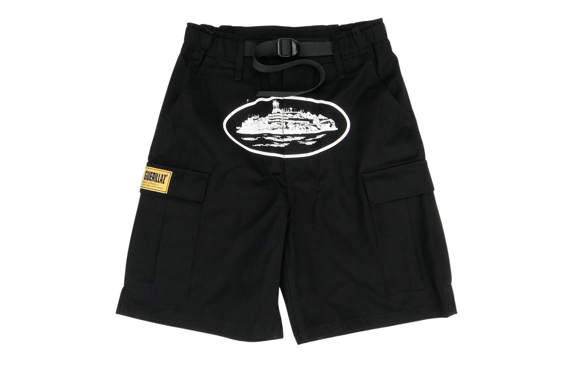 Corteiz Guerillaz 2022 Cargo Shorts Black