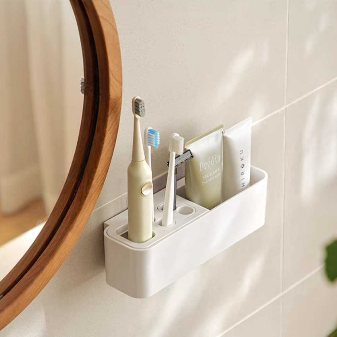 Toothbrush holder ชั้นวางแปรงไฟฟ้า แปรงธรรมดา ครีม ที่โกนหนวด