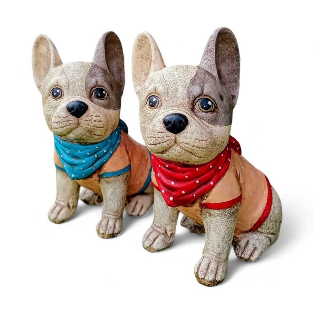 ชีโร่ น้องหมา French Bulldog ตุ๊กตาปูนปั้นน้องหมาแสนน่ารัก สำหรับตกแต่ง