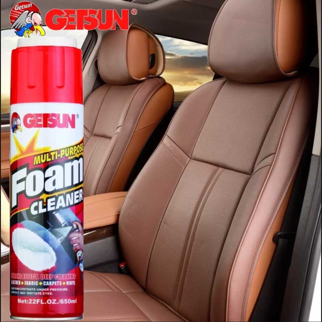 GETSUN Foam Cleaner สเปรย์โฟม ทำความสะอาด คราบสกปรก เบาะรถยนต์ รอยเลอะที่เบาะหนัง ผ้า โซฟา สะอาด