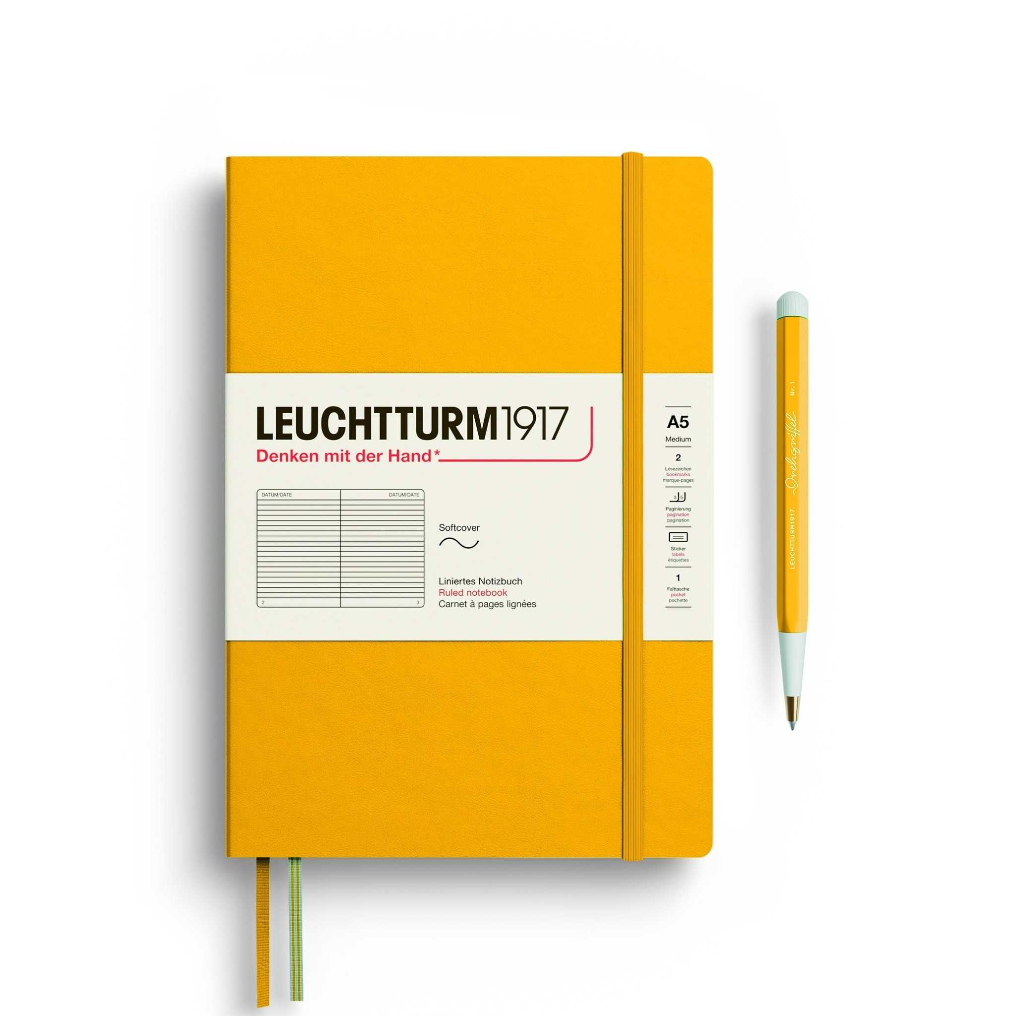 Leuchtturm1917 Grow Your Mind A5 Notebooks Sunflower ขนาด A5 สีเหลือง