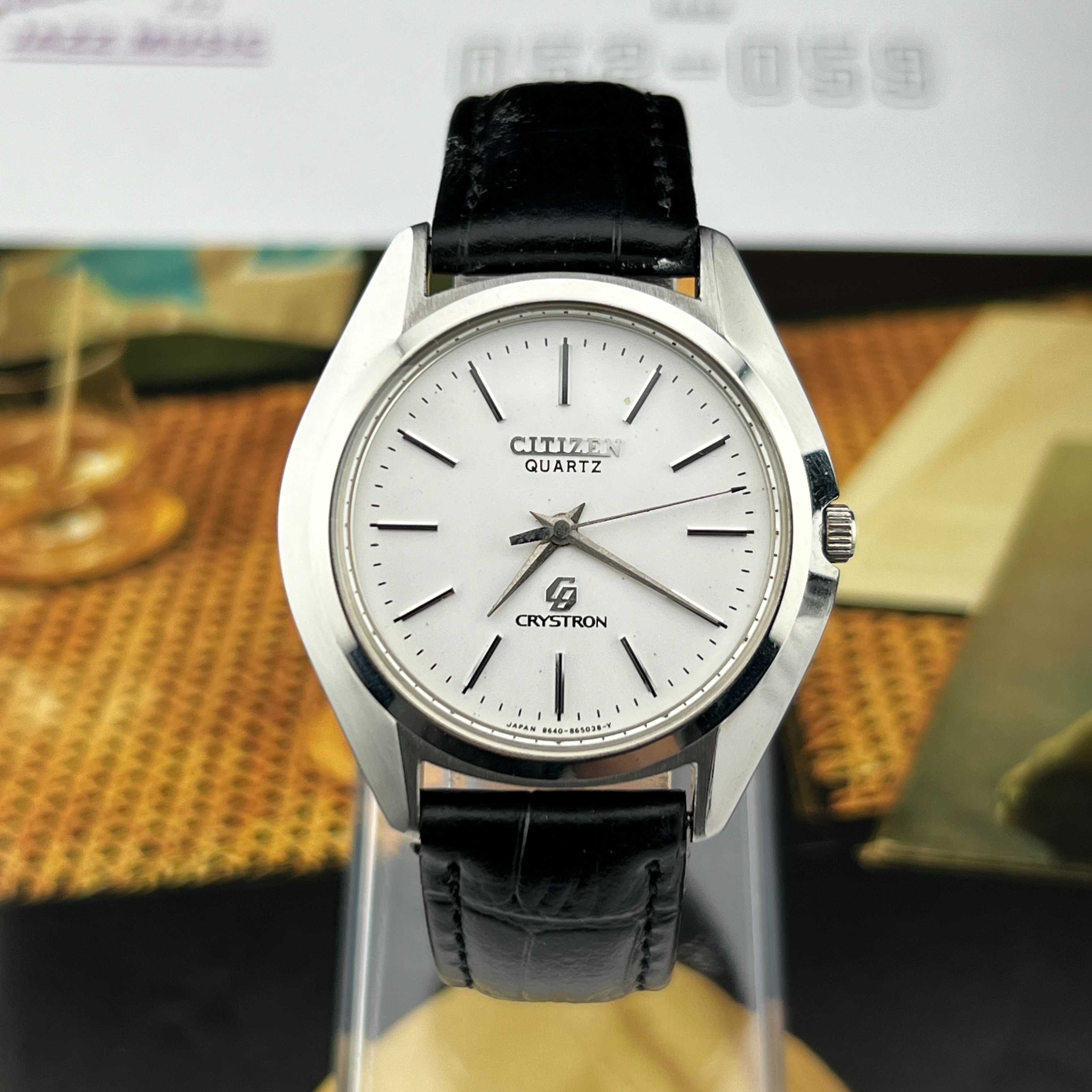 Vintage Citizen CQ Crystron Quartz Silver Dial Ref.8640-860179 Y Japan 1975
