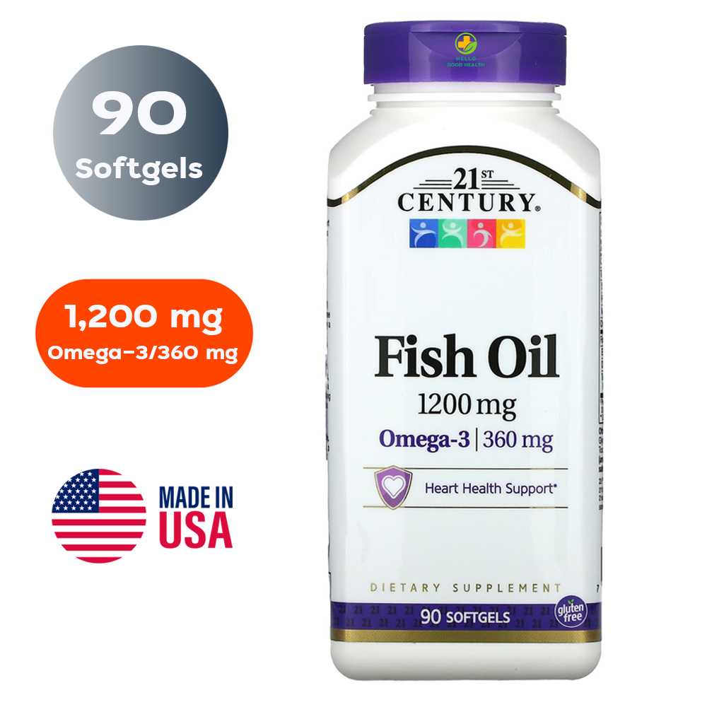 21st Century, Fish Oil, 1,200 mg, 90 Softgels
