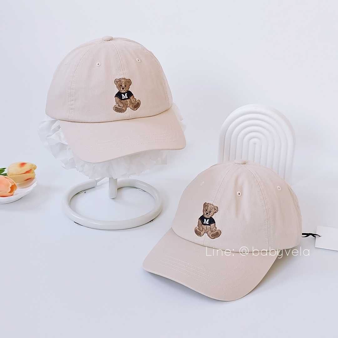 Marithe Embroidery Bear Cap (Beige)