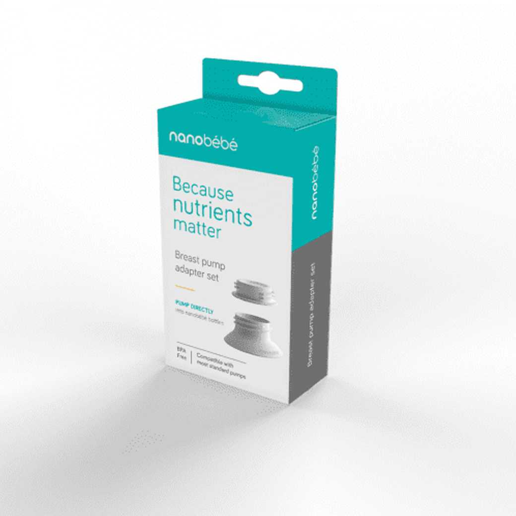 Nanobebe - Breast Pump Adaptor - narrow & wide neck pack ข้อต่อถุงเก็บน้ำนม nanobebe