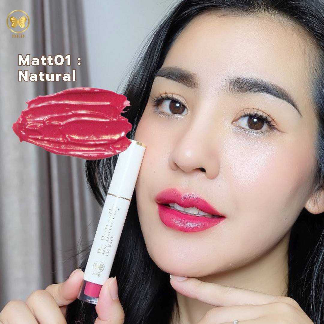 BEB BE BUTTERFLY LIP MATT ลิป แมตต์ #M01  Natural สีชมพู 