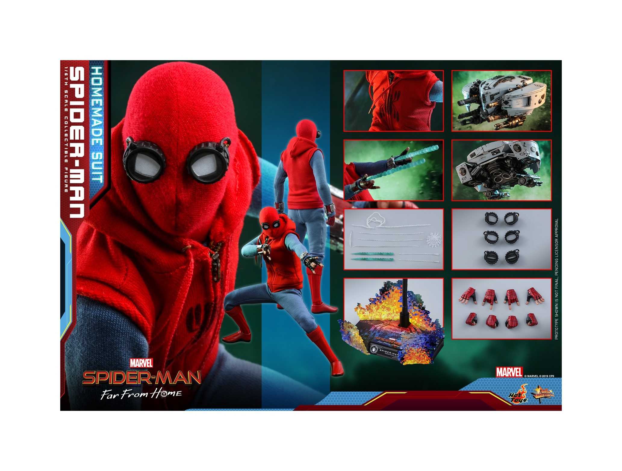 Hot Toys MMS552 Spider-Man: Far From Home - Spider-Man (Homemade Suit Version) (KU) สินค้าใหม่