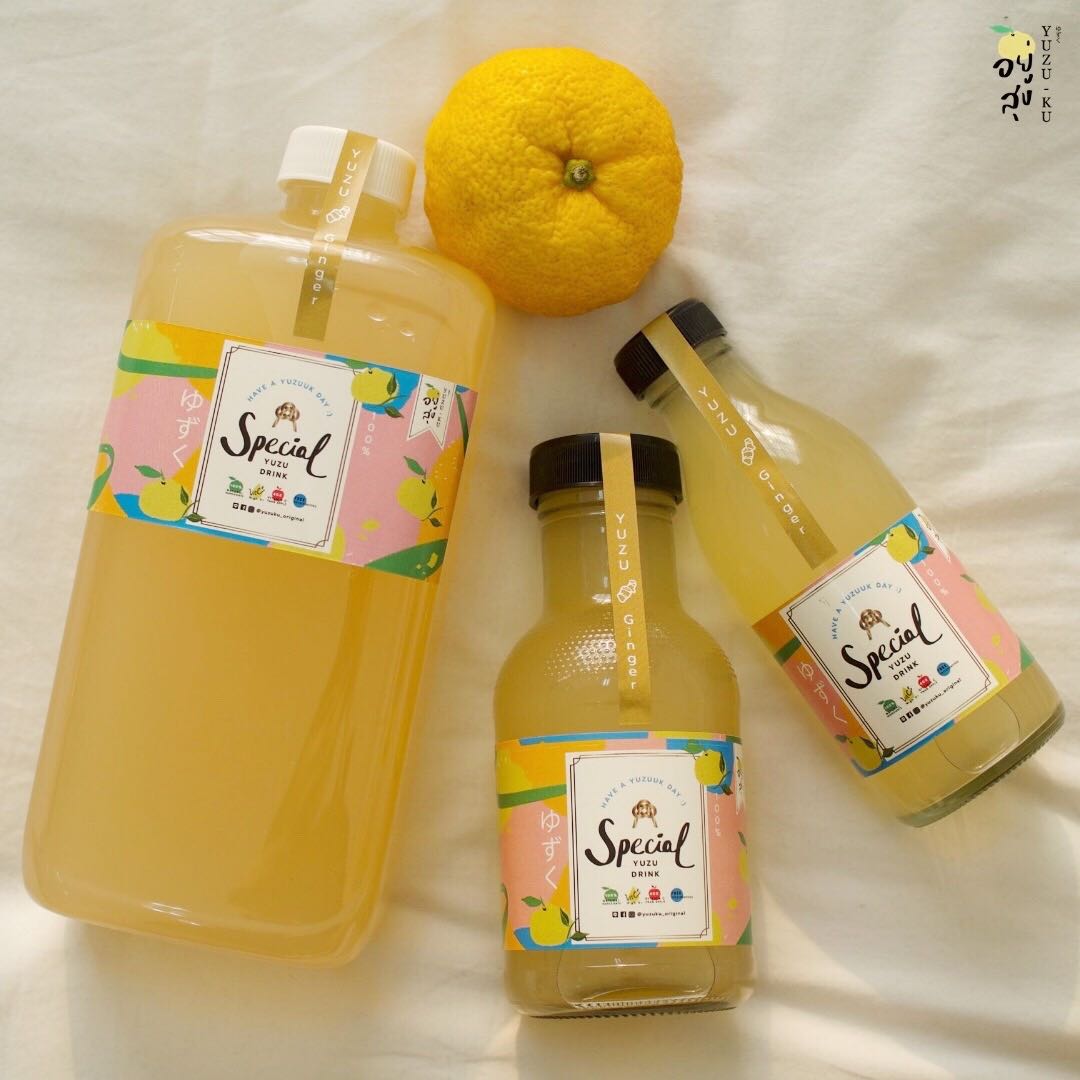 YUZU GINGER JUICE น้ำส้มยูสุผสมขิงแท้ ขนาด 180 มล.