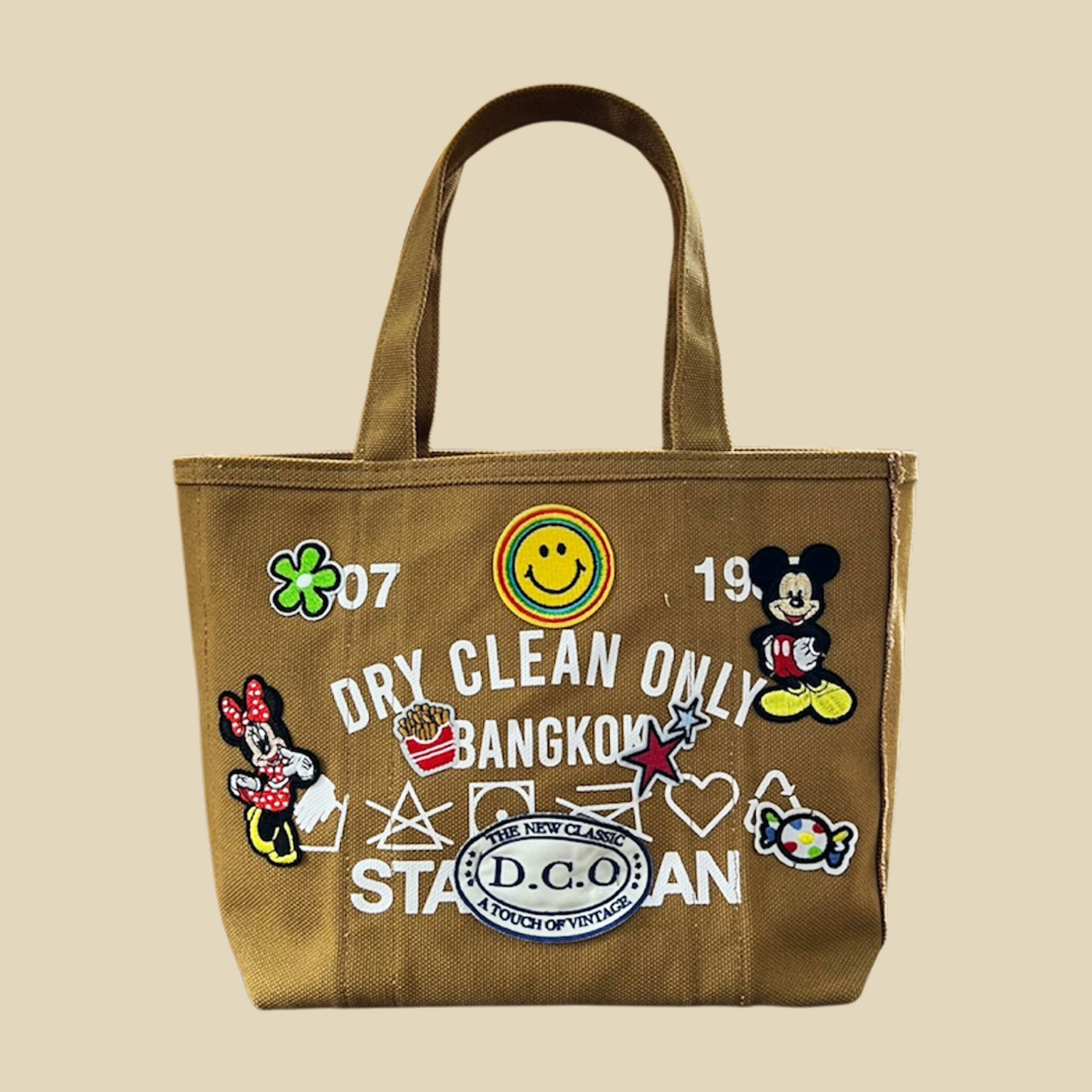 MINI TOTE PATCH ( BROWN )
