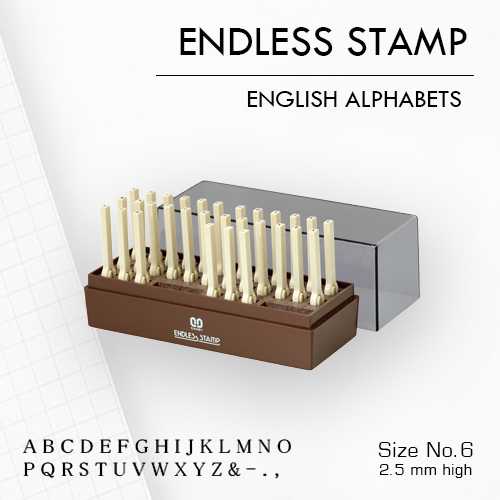 SANBY ตรายางประกอบได้ รุ่น ENDLESS STAMP ชุดอักษรอังกฤษ #6 (ขนาดอักษร 2.5 มม.)