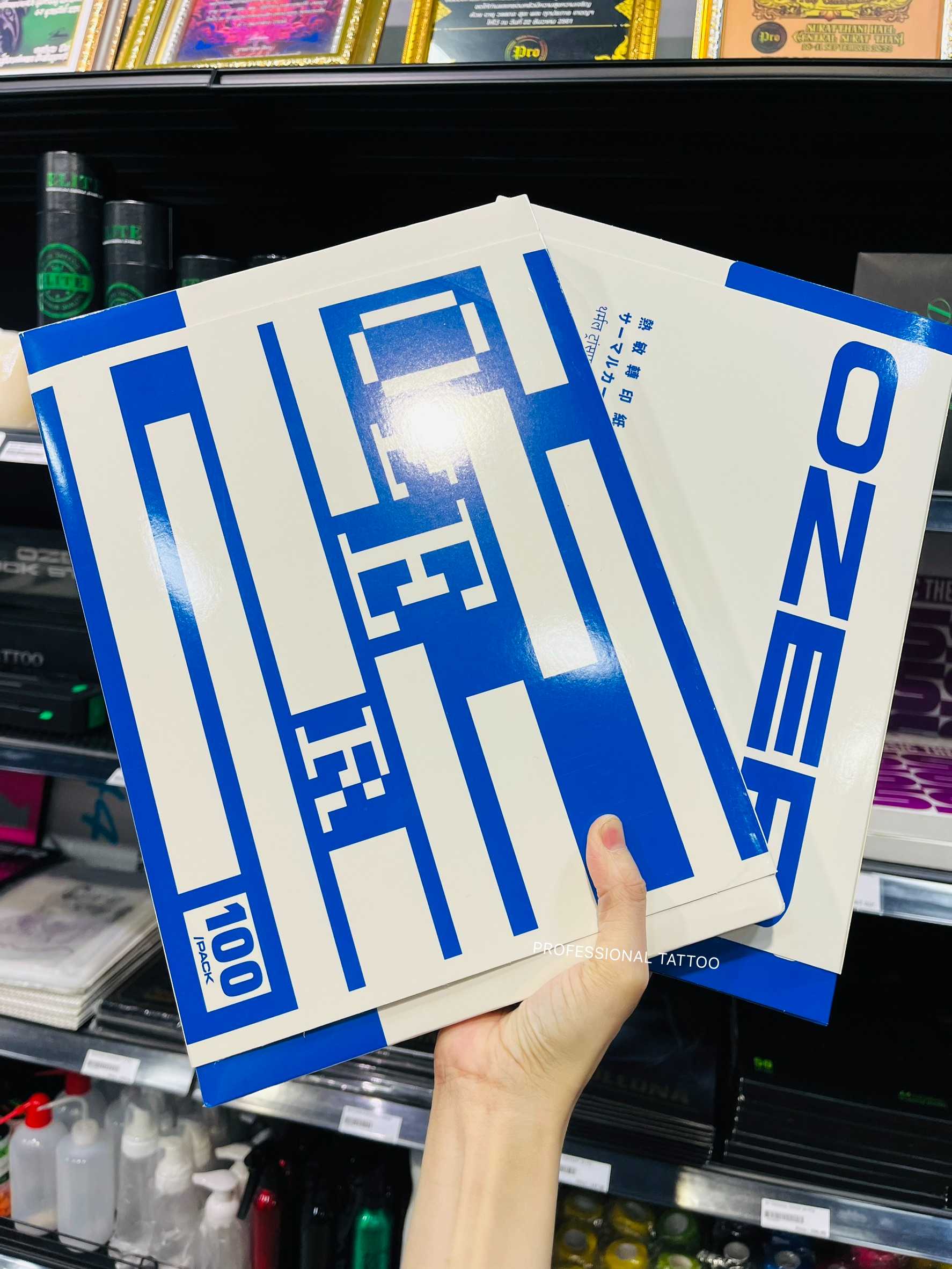 แพ็คเกจใหม่ กระดาษลอกลายฟิล์ม Ozer Saviour Thermal Stencil Paper 100 แผ่น กล่องฟ้า