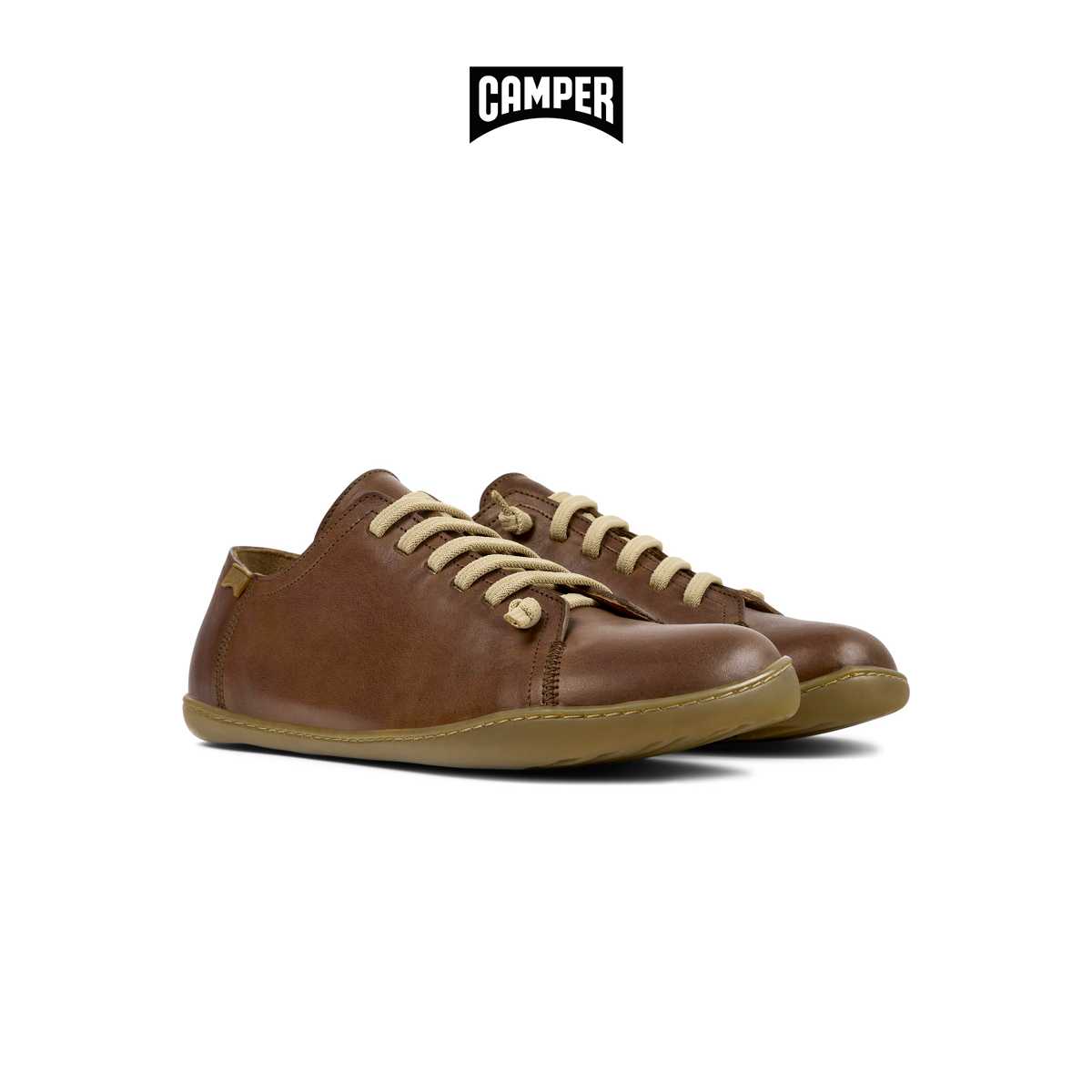 CAMPER รองเท้าผ้าใบ ผู้ชาย รุ่น Peu Cami สีน้ำตาล ( SNK -  17665-283 )