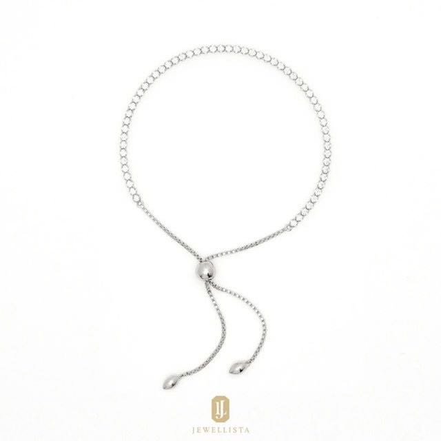 Jewellista สร้อยข้อมือ Alice เงินแท้ 925 ประดับพลอย Zirconia