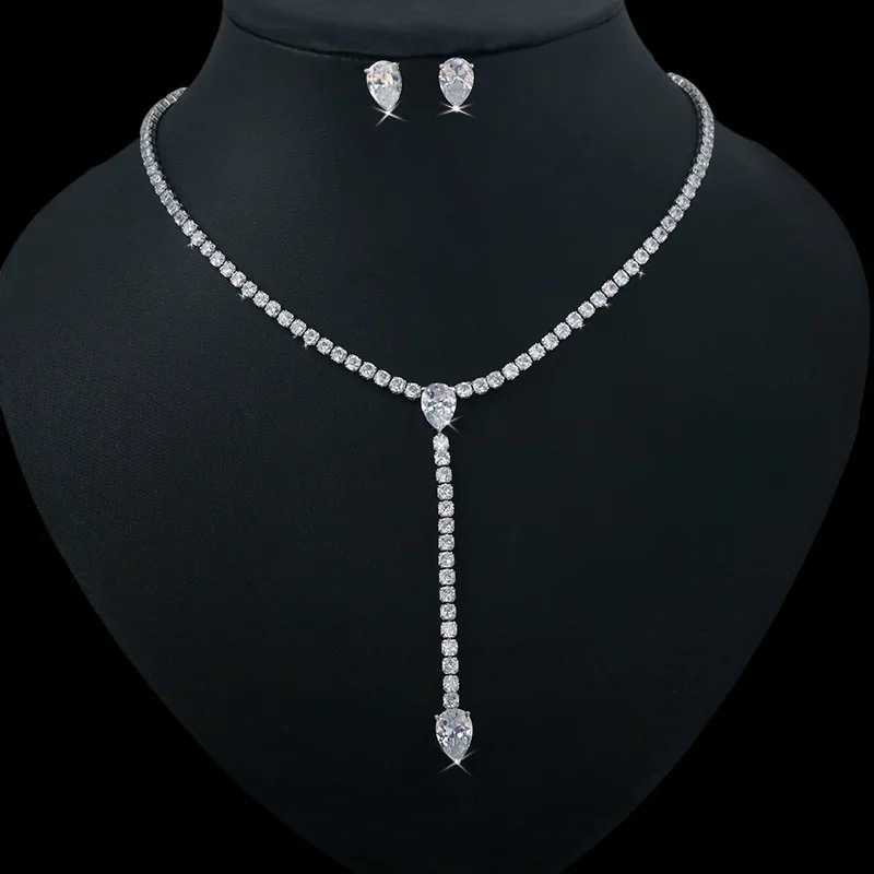 luxury diamond pear drop necklace