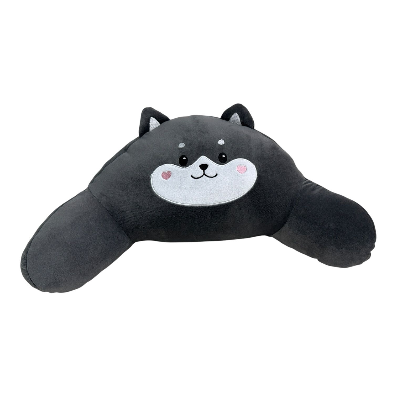 เบาะรองหลัง หมอนรองหลัง หมอนพิงหลัง รูปหมาไซบีเรียน สีเทา