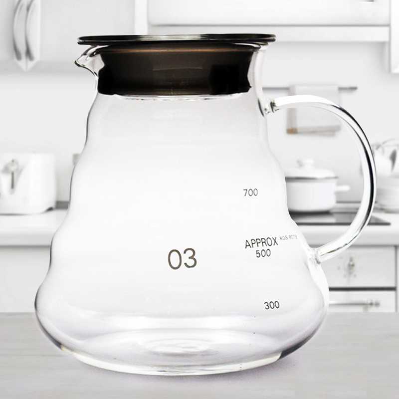 โถแก้วทำกาแฟดริป 700 ml.