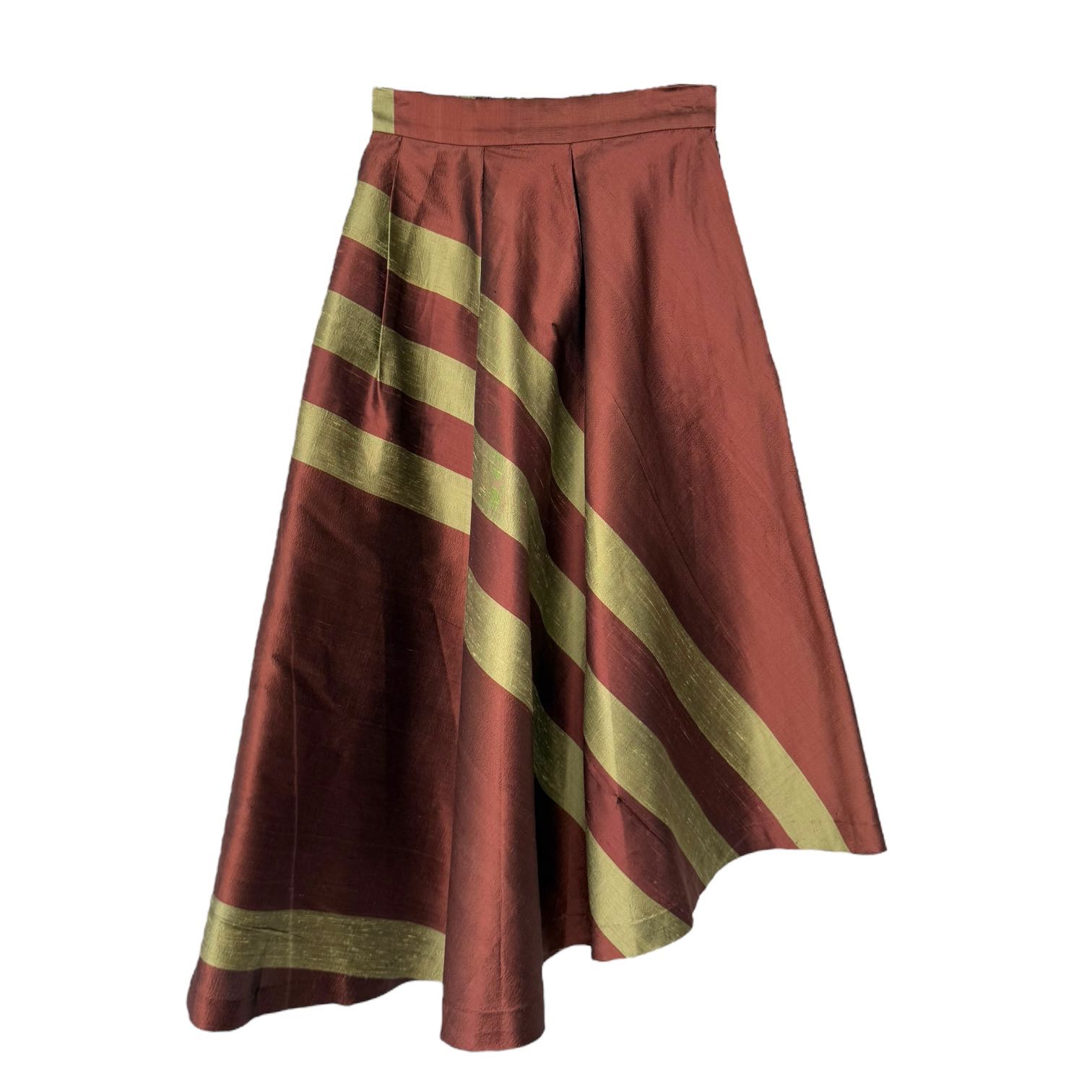 Silk asymmetry skirt