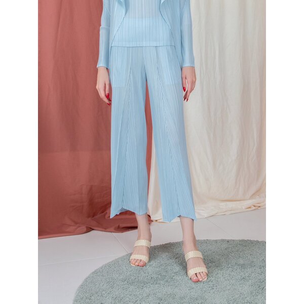 ยาว 36นิ้ว!! 2MUAY รุ่น GJO2088-1 กางเกงอัดพลีทงานคุณภาพ CROPPED WIDE LEG PLEATED PANTS 13สี FREE...