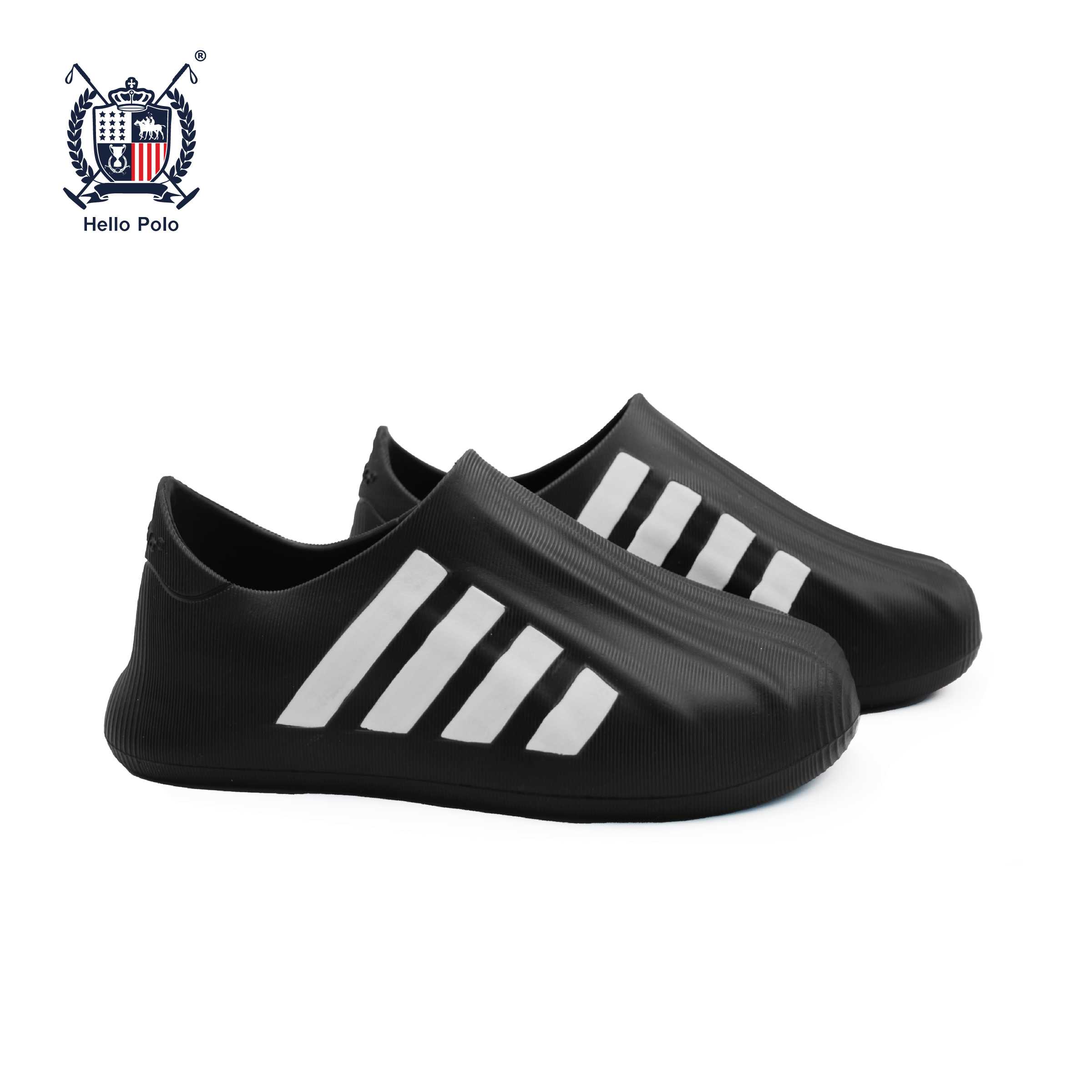Hello Polo รุ่น HP8026 รองเท้าสลิปออน รองเท้าแบบสวมสำหรับผู้ชาย ลายแถบ รองเท้าแฟชั่น Size 36-47
