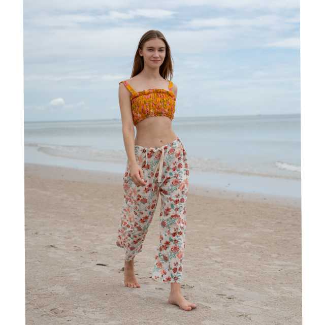 Crinkle Tank Top (Yellow, Free Size)