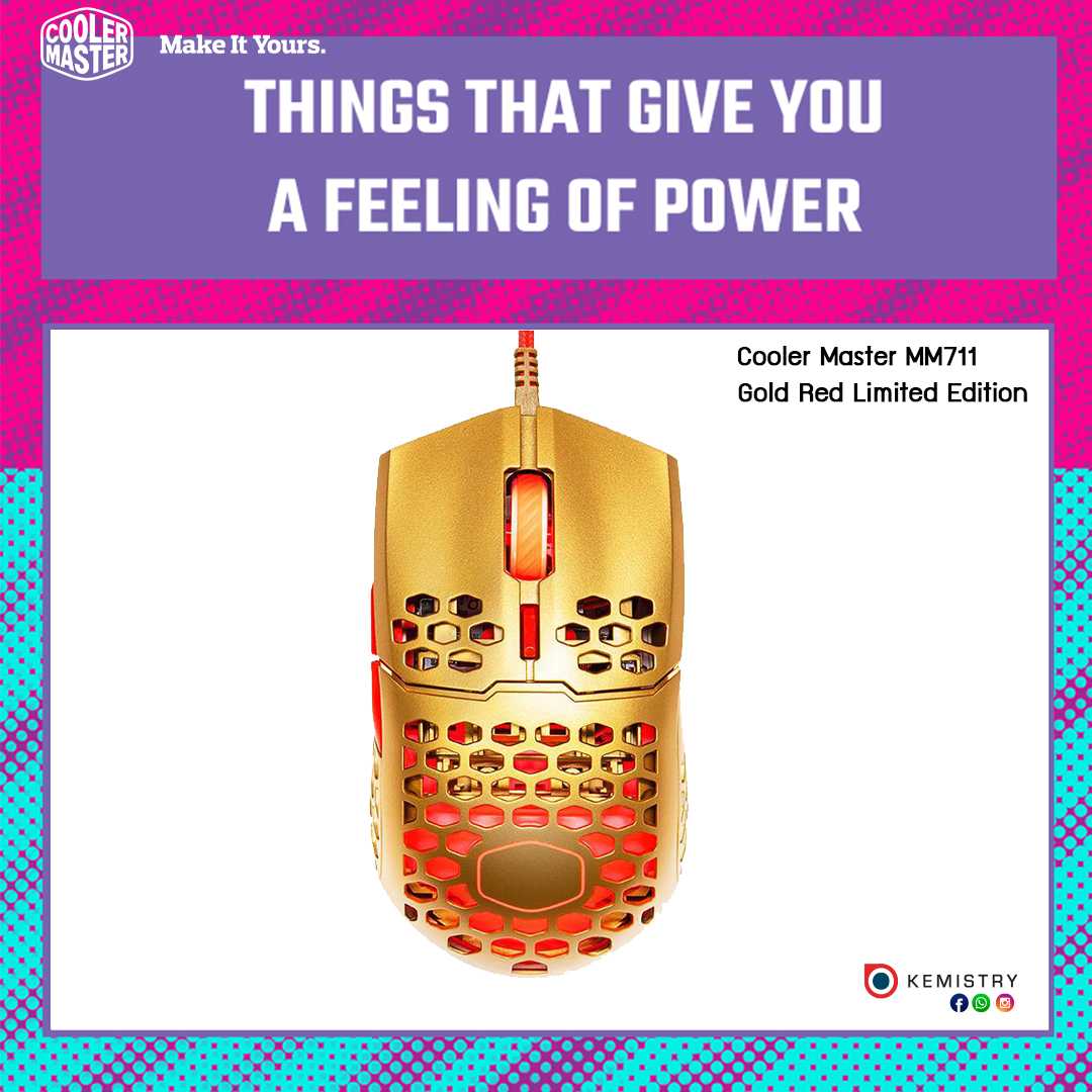 Mouse l Cooler Master MM711 Gold Red Limited Edition